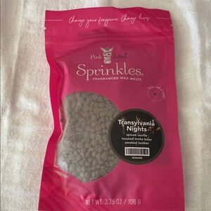 Pink Zebra Sprinkles in Transylvania Nights - Pink and Black